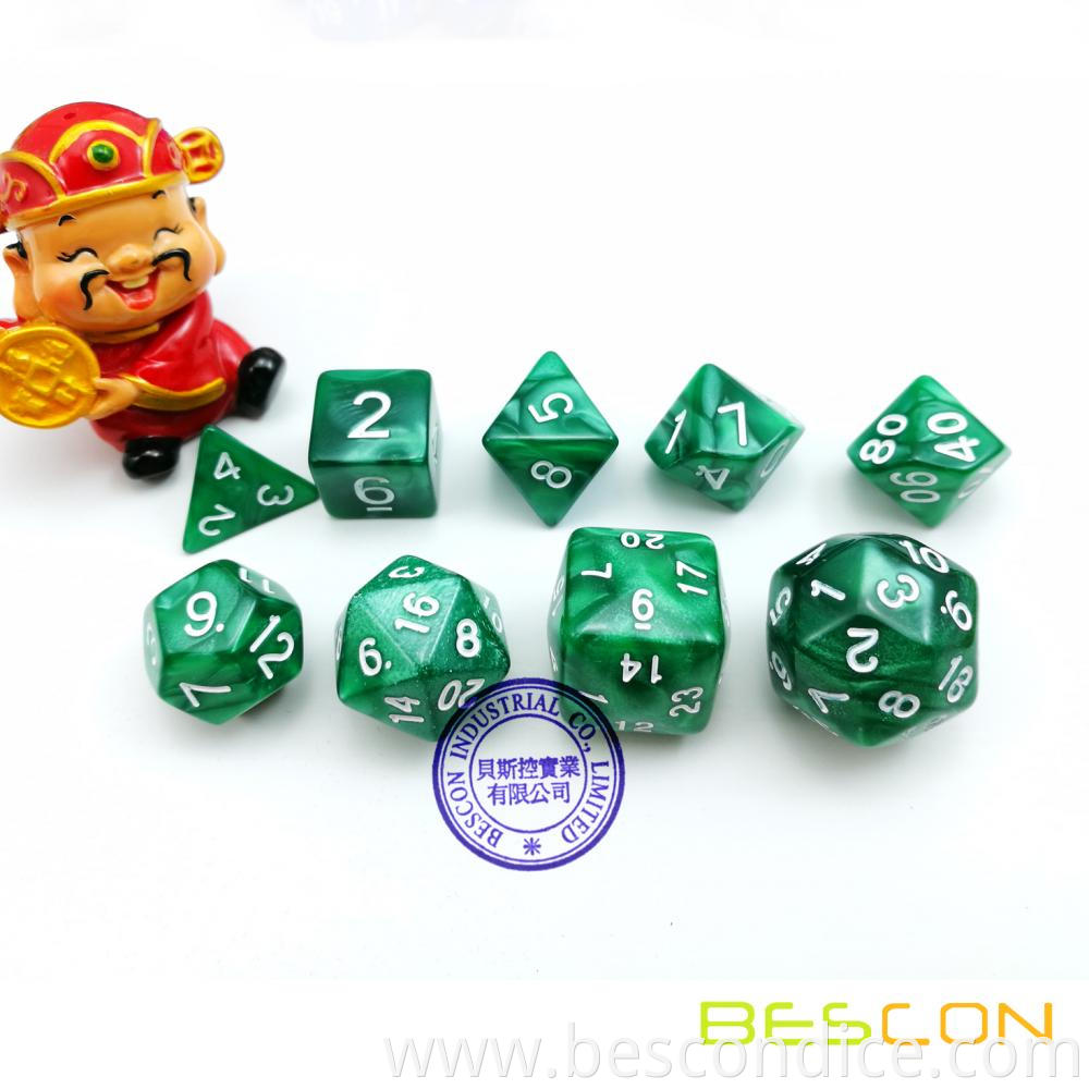 Marble Polyhedral Dice Set 3